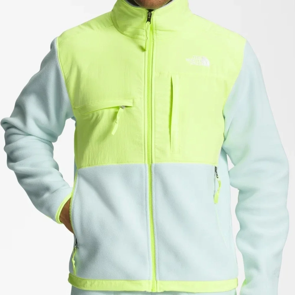The North Face Denali Mens Size M Blue Yellow Fleece Polartec NF0A7UR2TK1  NEW